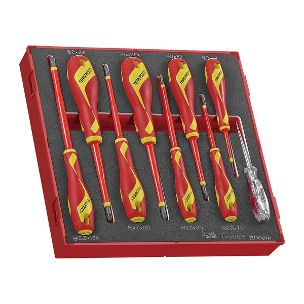 Teng Tools TEDV909N - 9 Piece 1,000 Volt Insulated Screwdriver Set in TEDV909N - main